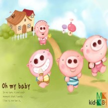 Tranh dán tường Hàn Quốc 3d cho bé cực đẹp tại Hà Nội Kid-038